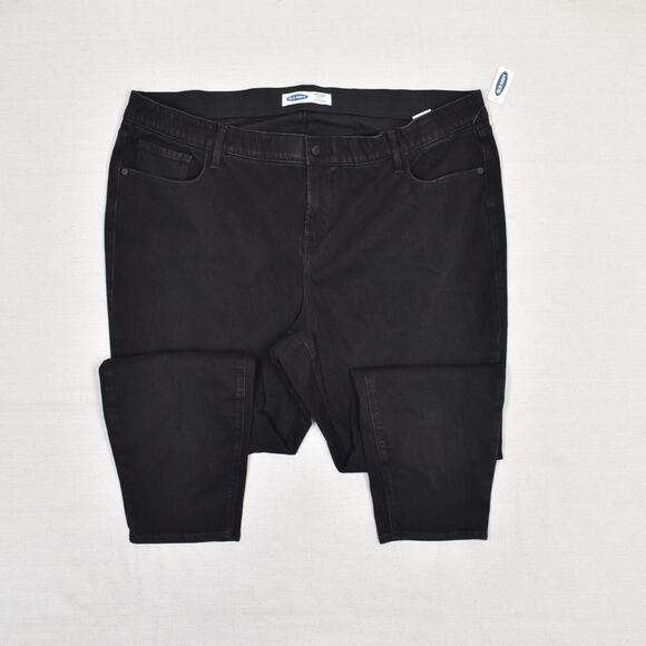 NEW Old Navy Women's Jeans Cotton Blend Black Size 26 Plus 24/7 Sculpt Rockstar - Picture 2 of 8
